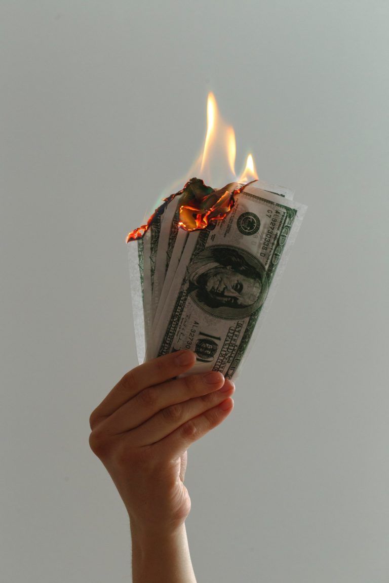 dollar burning